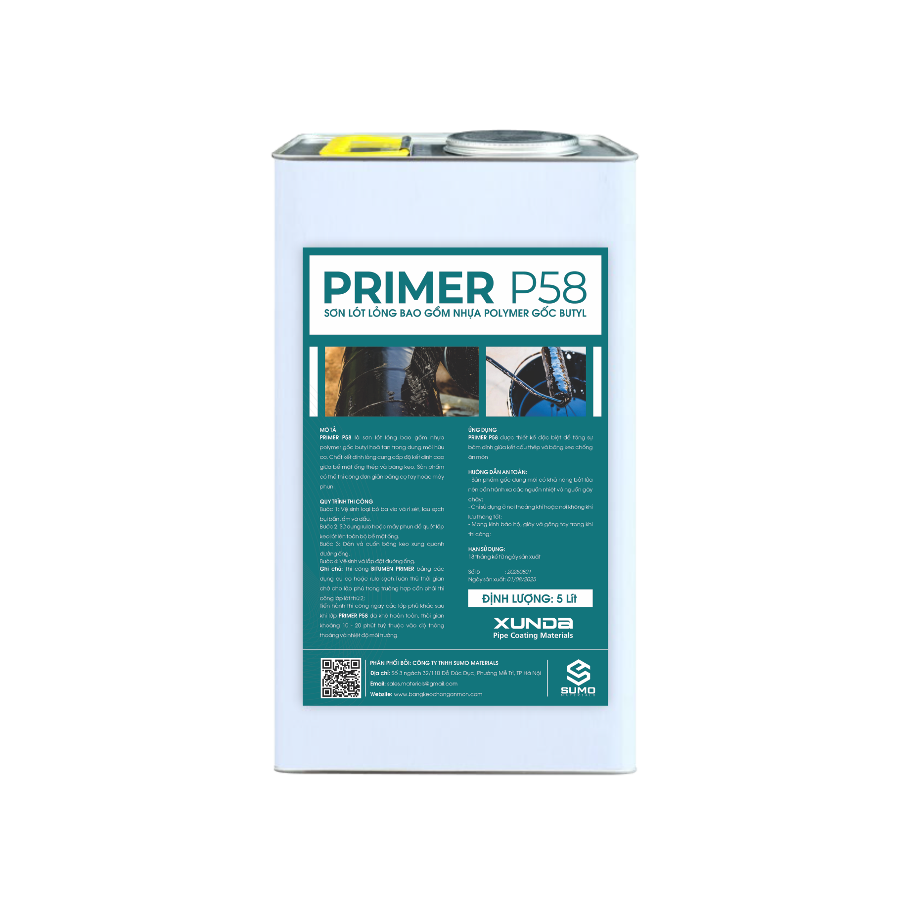 PRIMER P58 KEO LÓT CHO BĂNG QUẤN CHỐNG ĂN MÒN